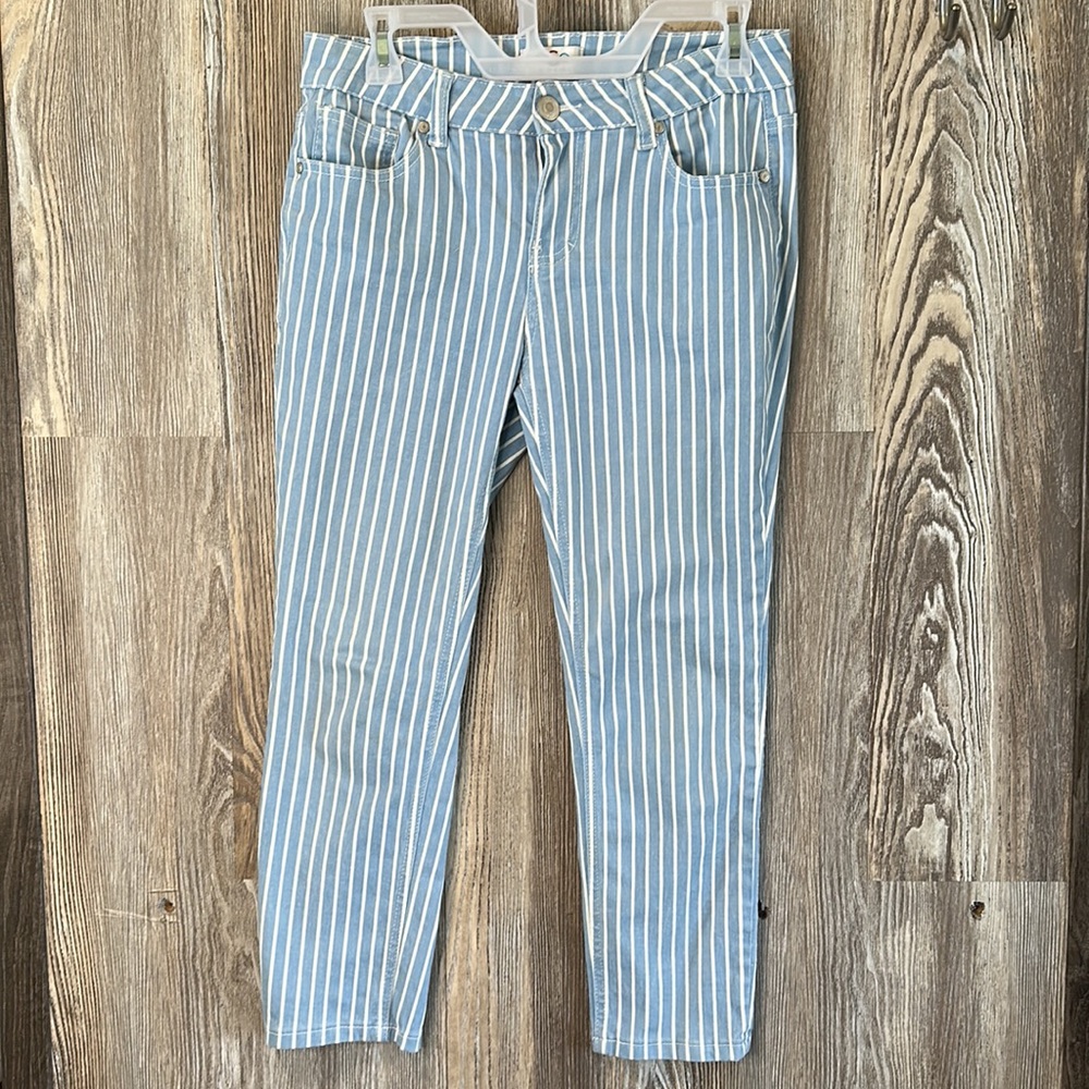 OSO Casuals blue and white striped capri, 4